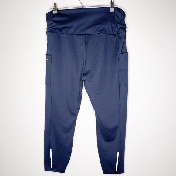 PEACE LOVE WORLD Crop Ruched Waist Leggings 1XP - Picture 5 of 10